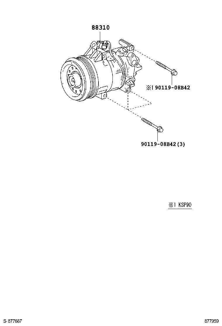 88446-12061 BOLT, COOLER product image