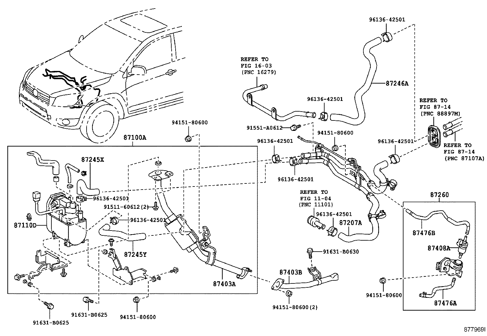 87245-42350 HOSE, HEATER WATER, OUTLET A product image