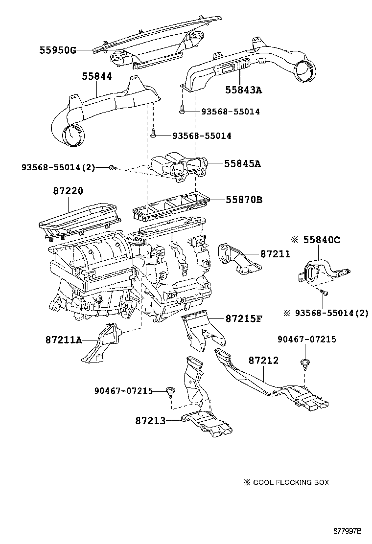 55840-42010 DUCT ASSY, HEATER TO REGISTER, NO.6 product image