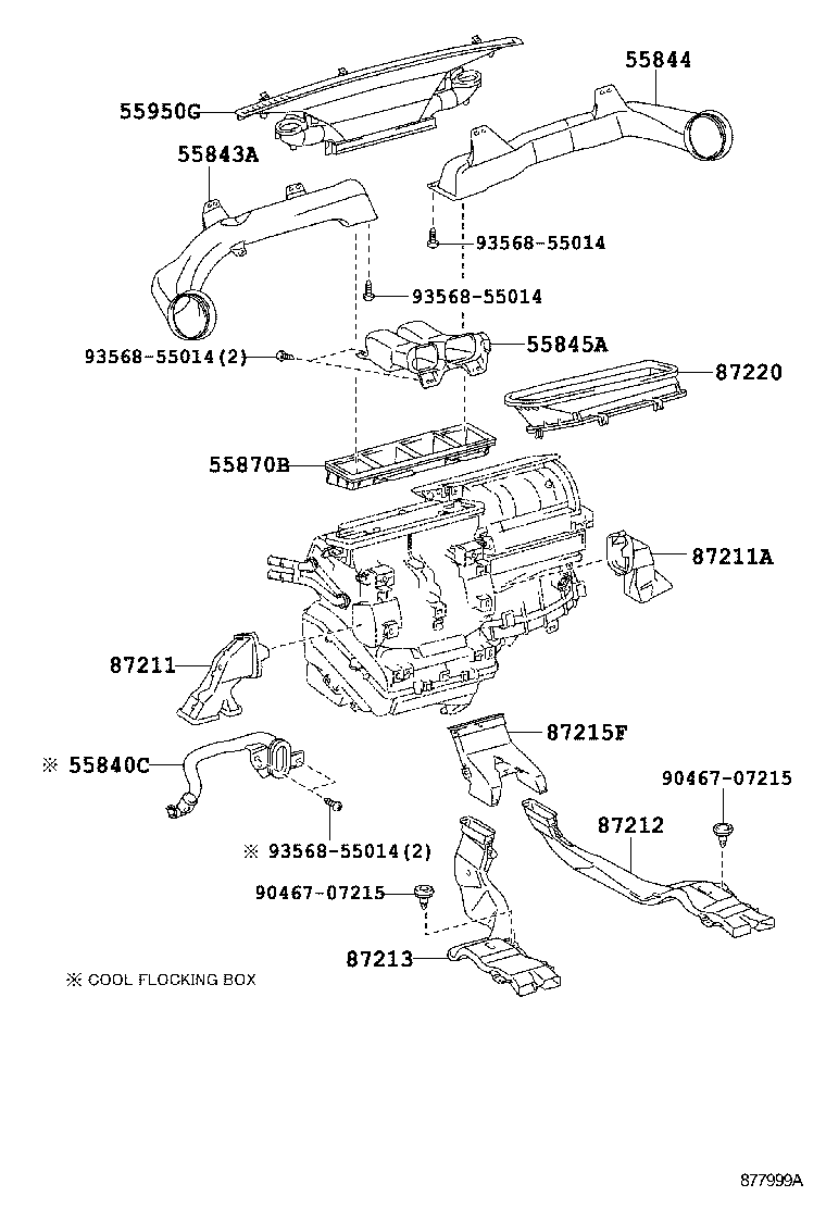 55840-42010 DUCT ASSY, HEATER TO REGISTER, NO.6 product image