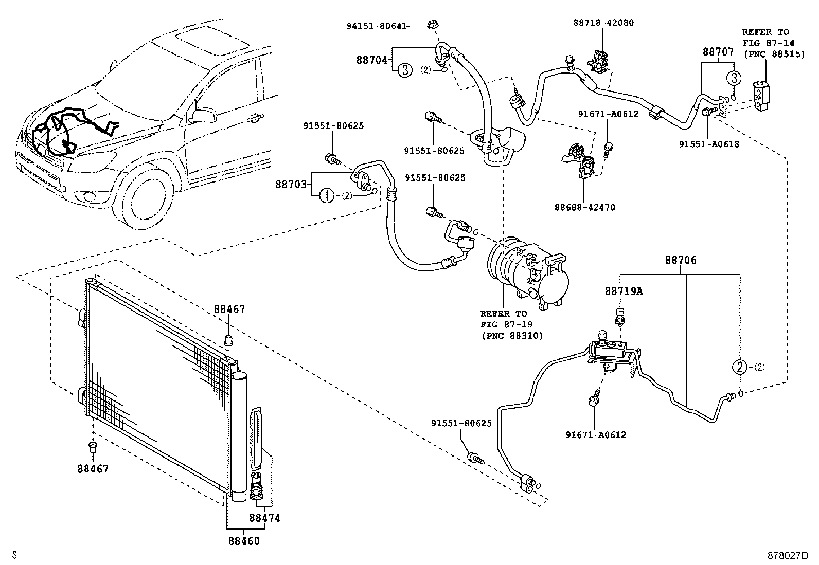 Toyota 88460-42120 CONDENSER ASSY, COOLER