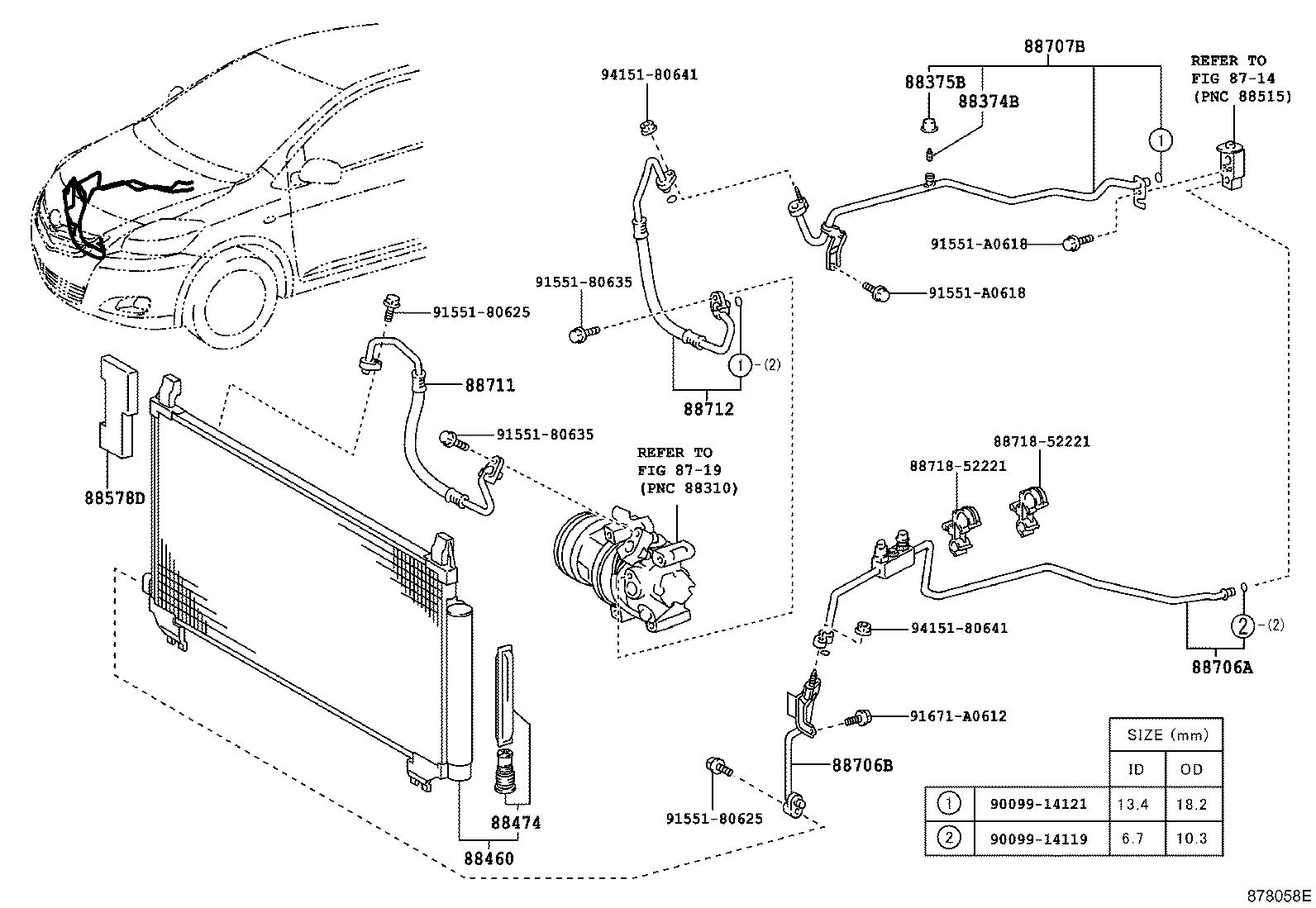88706-52470 TUBE SUB-ASSY, LIQUID, B product image