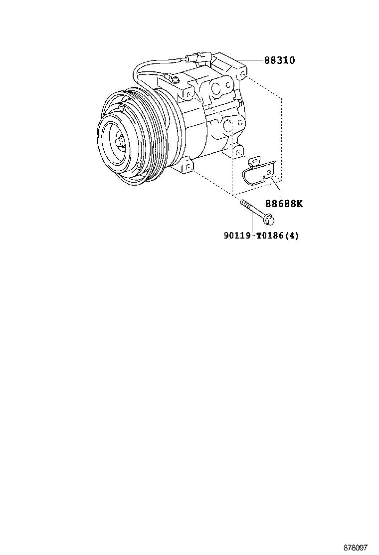 88440-0K040 PULLEY ASSY, IDLE NO.2 product image