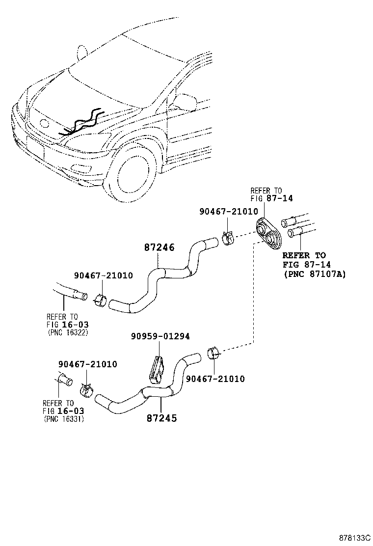 87245-48181 HOSE, HEATER WATER, INLET product image