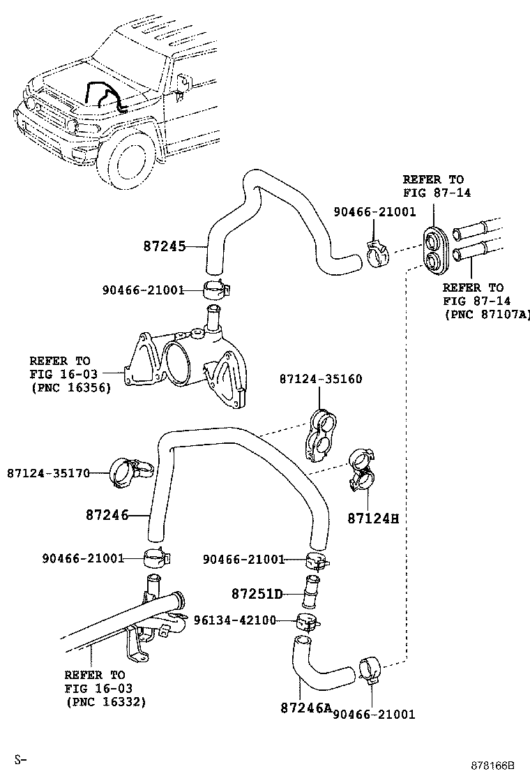 87245-3D450 HOSE, HEATER WATER, INLET A product image