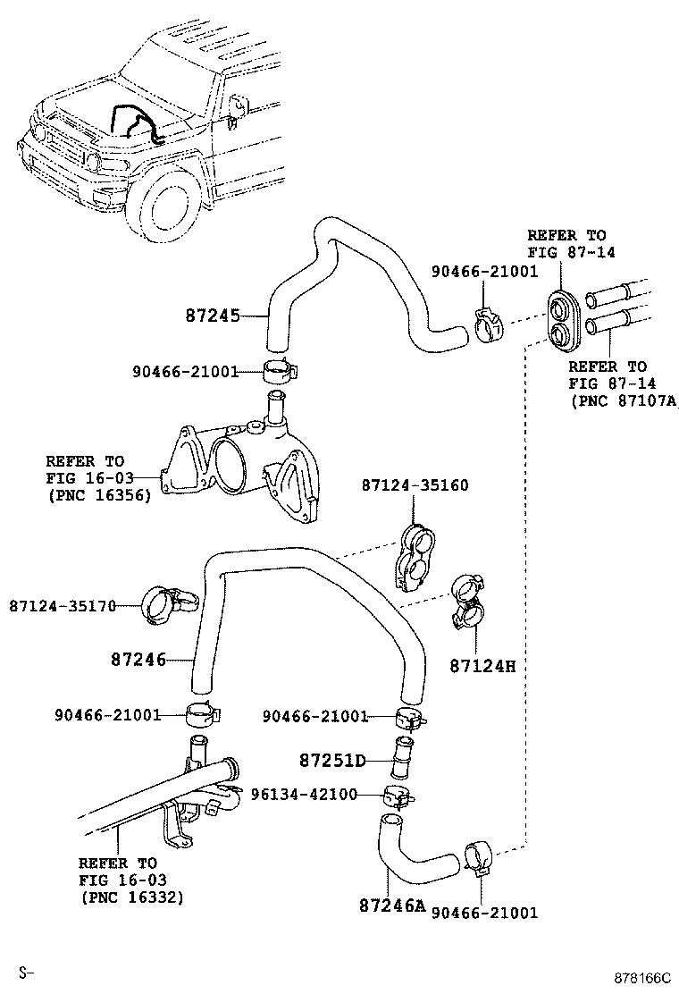 Toyota 87245-3D450 HOSE, HEATER WATER, INLET A