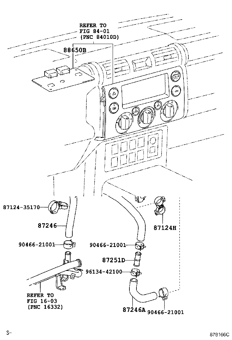 Toyota 55843-35060 DUCT, HEATER TO REGISTER, NO.1