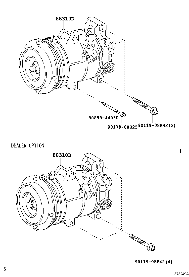 88310-28610 COMPRESSOR ASSY, W/PULLEY product image