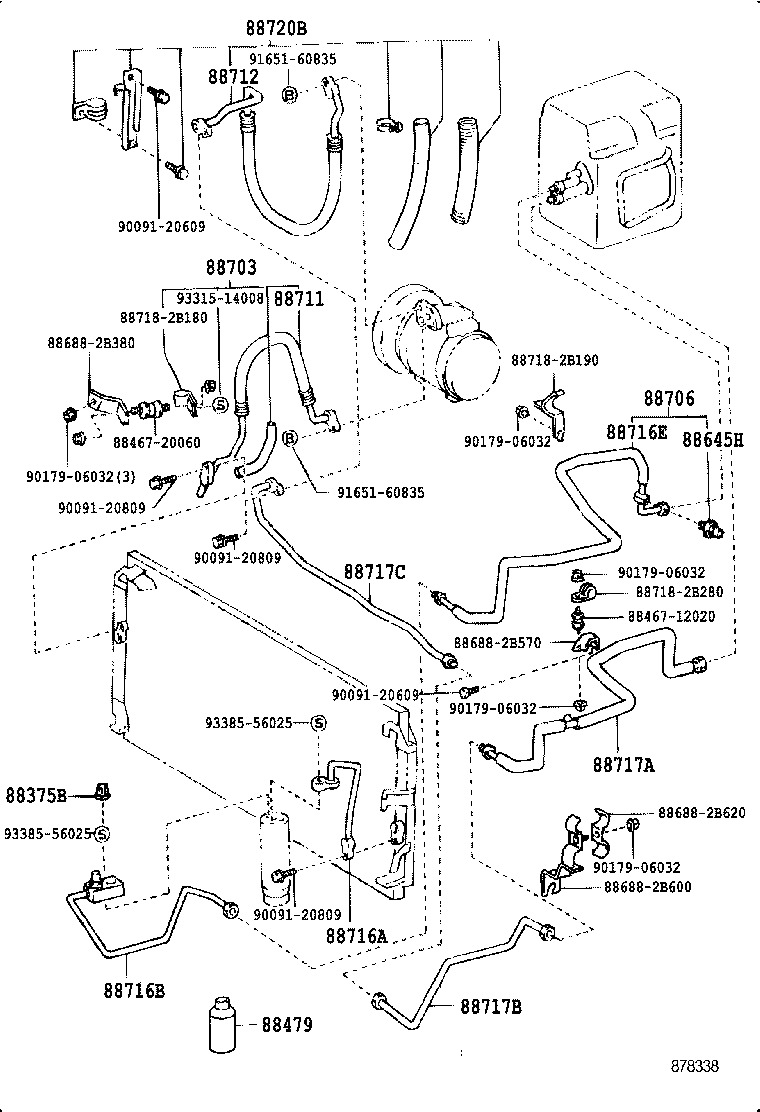 88704-20091 HOSE SUB-ASSY, SUCTION product image