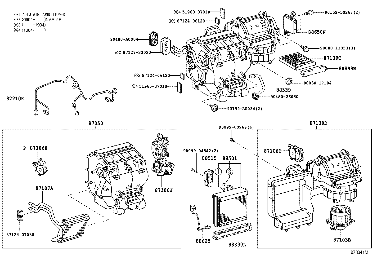 Toyota 88501-06110 EVAPORATOR SUB-ASSY, COOLER, NO.1