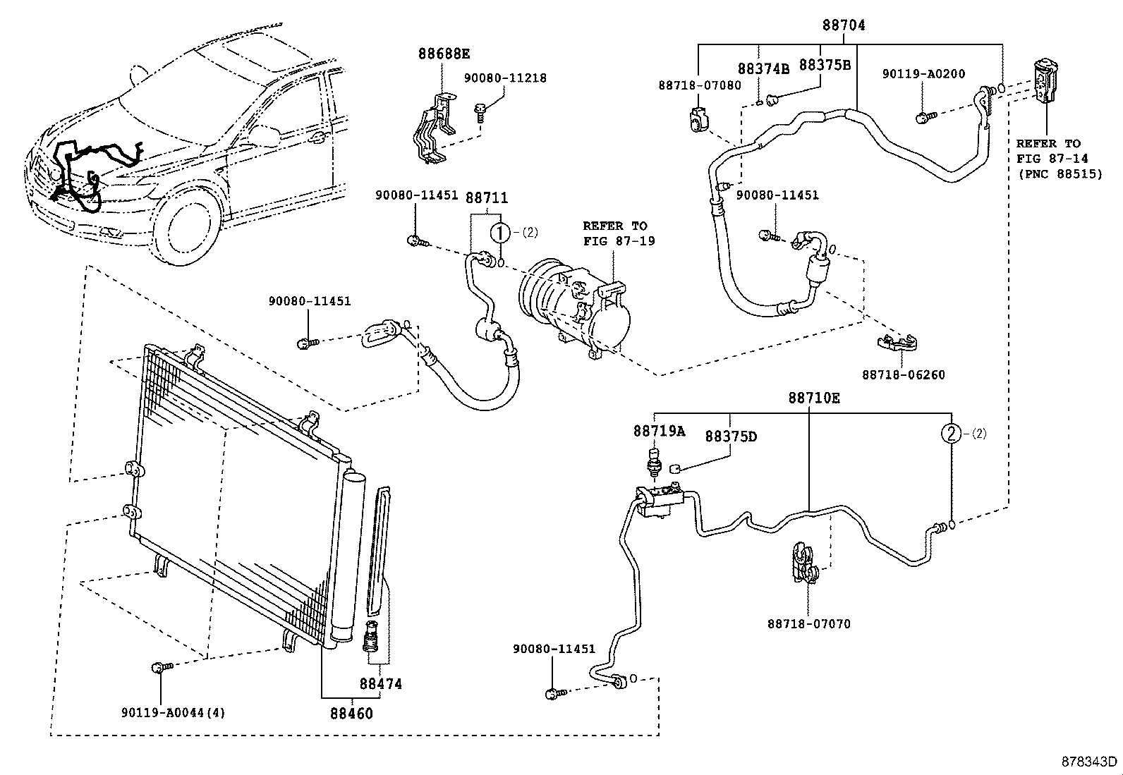 Toyota 88460-06210 CONDENSER ASSY, COOLER