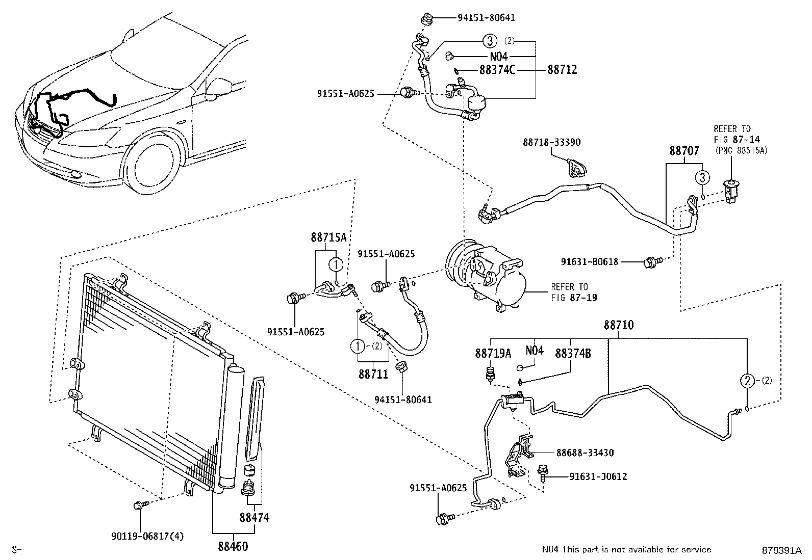 88707-33100 PIPE SUB-ASSY, SUCTION product image