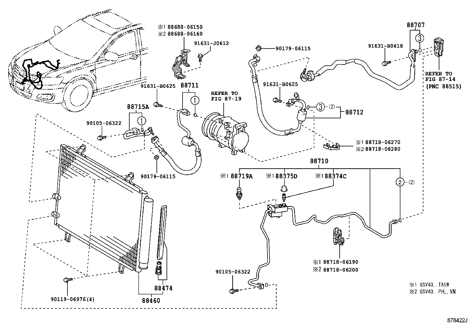 88460-06170 CONDENSER ASSY, COOLER product image
