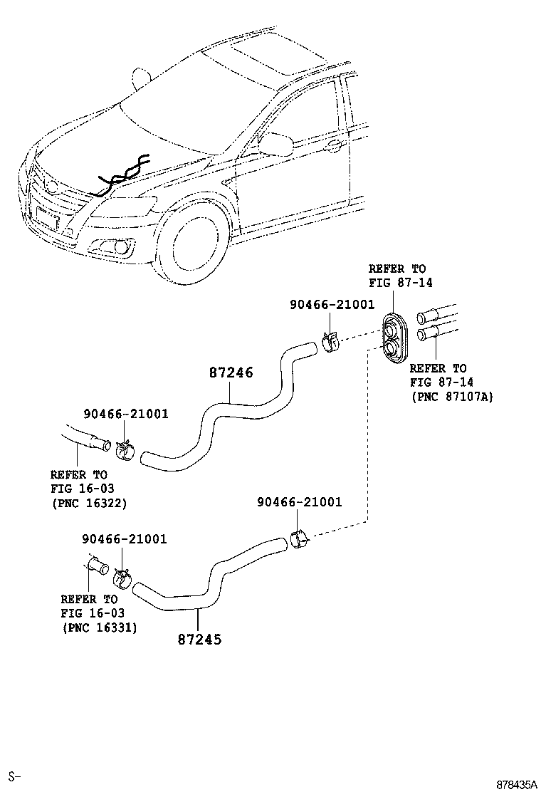 87245-06540 HOSE, HEATER WATER, INLET product image