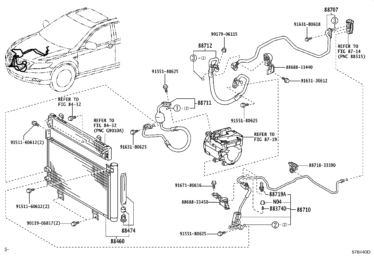 Toyota 88460-33090 CONDENSER ASSY, COOLER