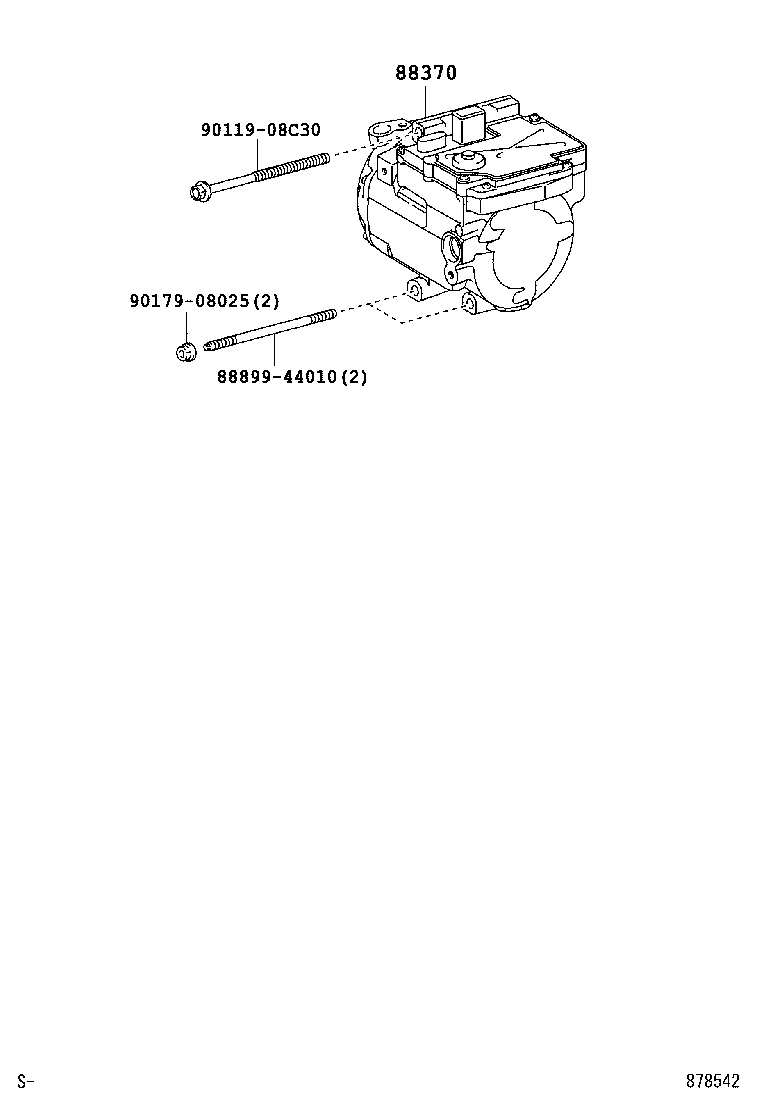 88370-58010 COMPRESSOR ASSY, W/MOTOR product image