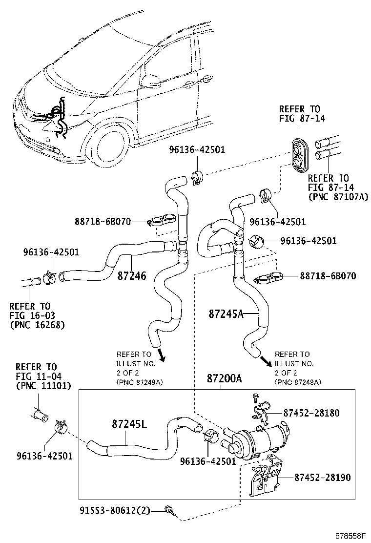 87209-28B41 HOSE, HEATER WATER, INLET A product image