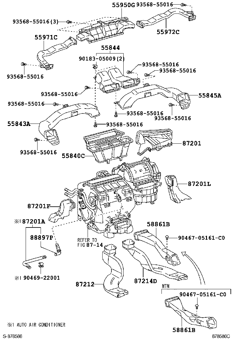 55844-06070 DUCT, HEATER TO REGISTER, NO.2 product image