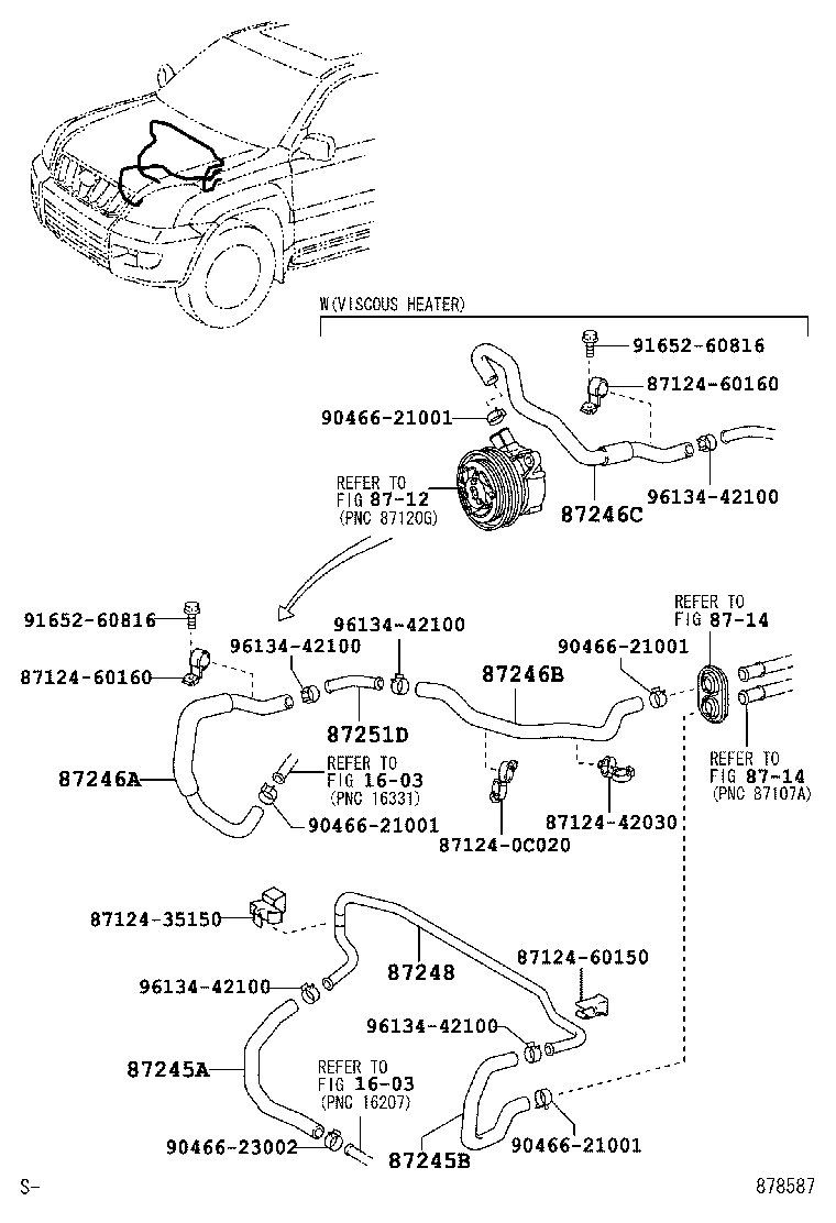 87245-6A860 HOSE, HEATER WATER, OUTLET A product image
