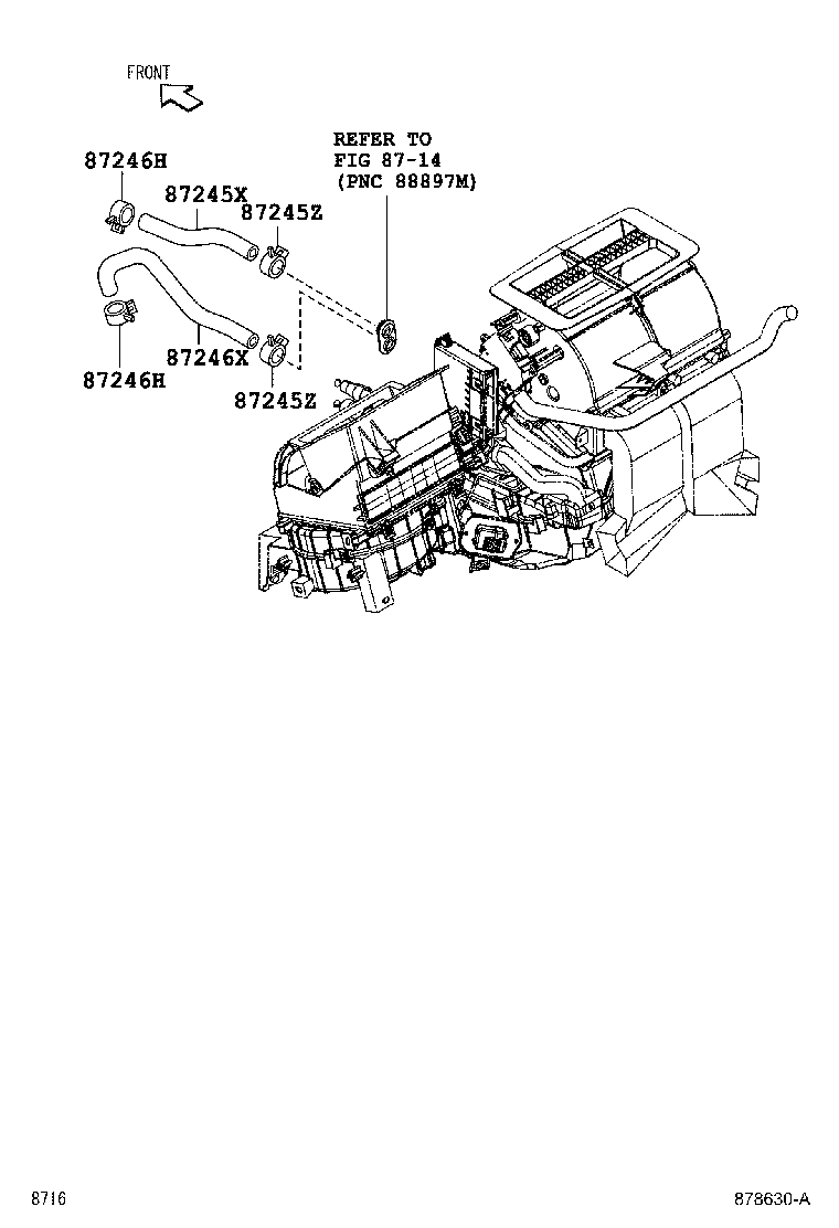 Toyota 88718-97209 CLIP OR CLAMP (FOR HEATER WATER HOSE)
