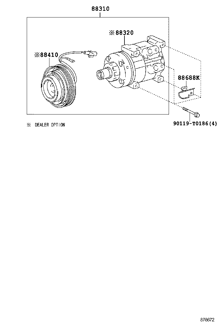 88440-0K090 PULLEY ASSY, IDLE NO.2 product image