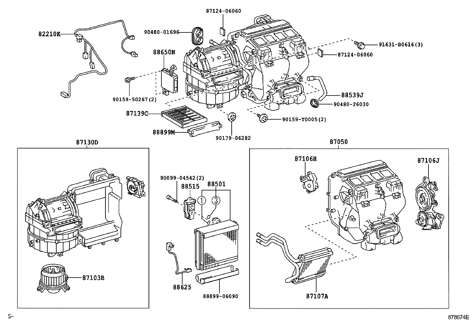 87103-06110 MOTOR SUB-ASSY, BLOWER W/FAN product image