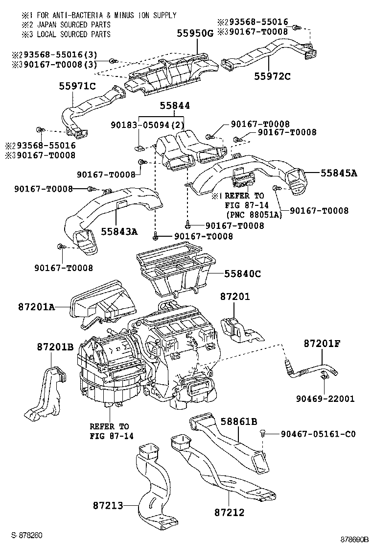 55844-06080 DUCT, HEATER TO REGISTER, NO.2 product image