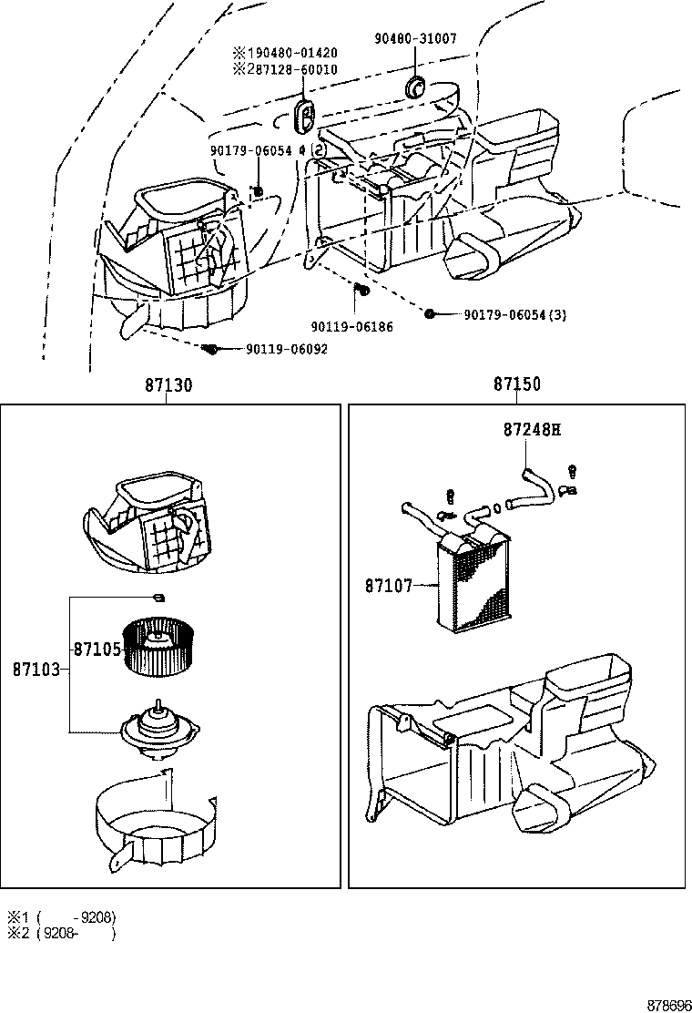 87150-60140 RADIATOR ASSY, HEATER product image