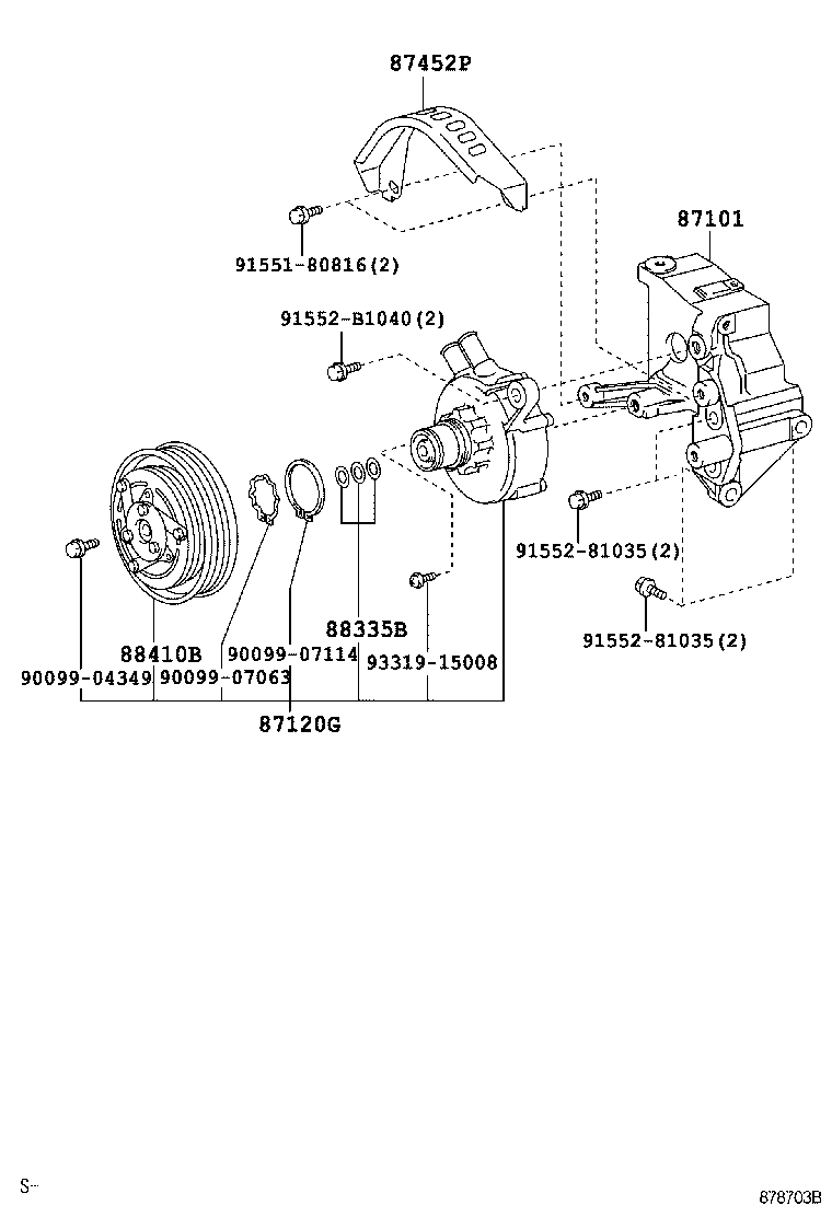 87103-26040 MOTOR SUB-ASSY, HEATER BLOWER, W/FAN product image