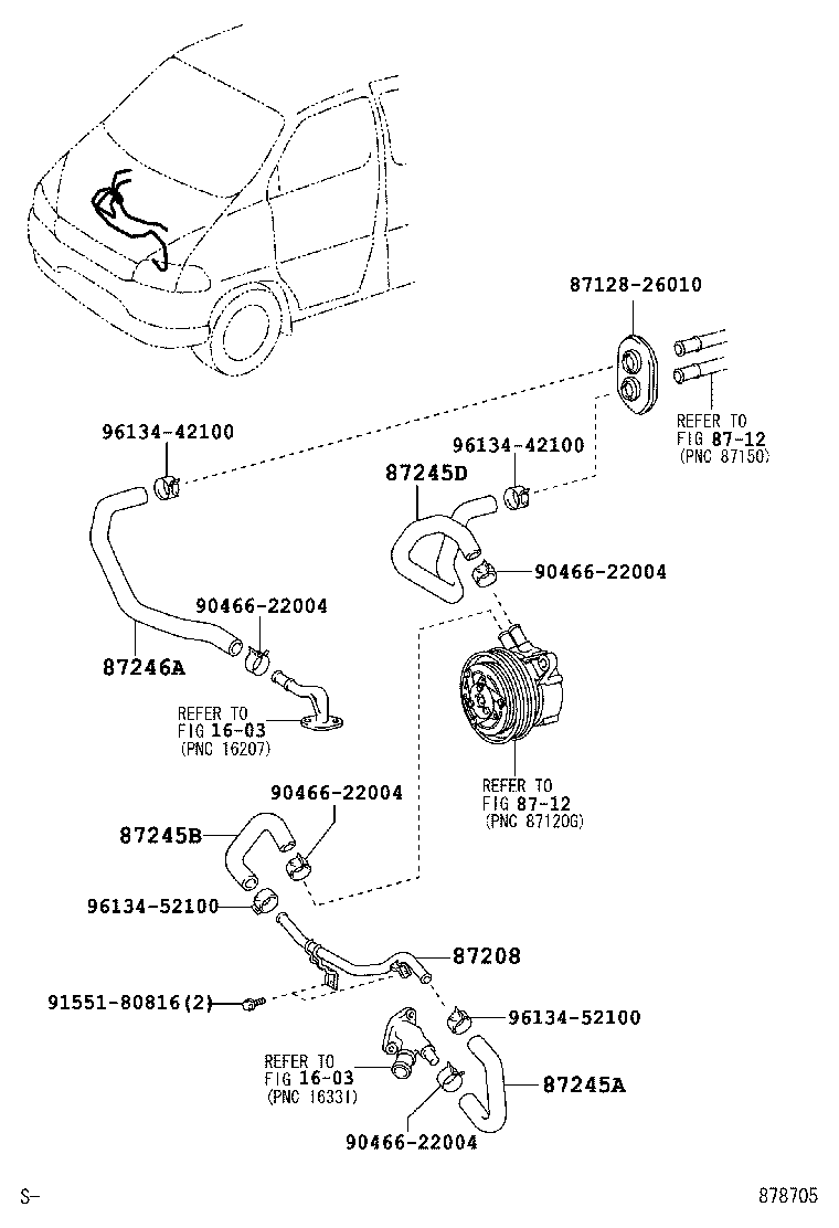 87245-26740 HOSE, HEATER WATER, OUTLET A product image