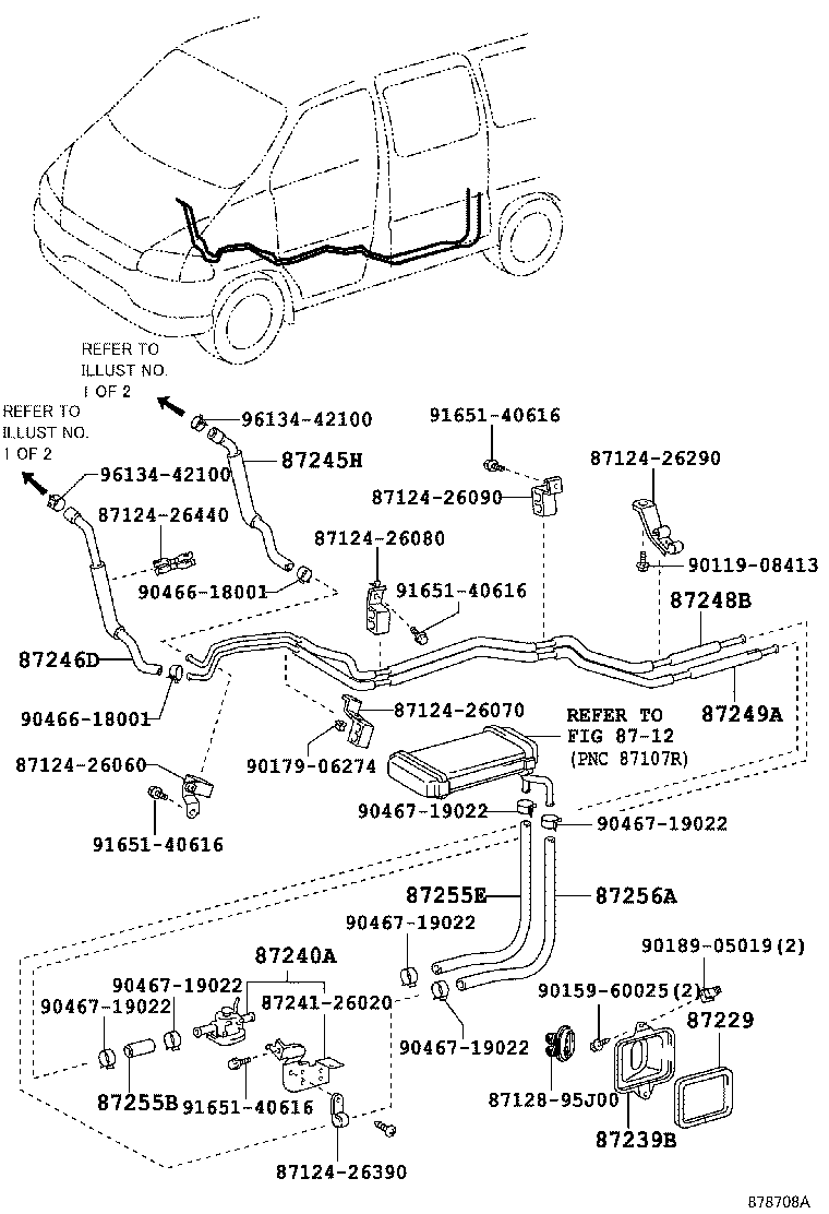 87245-26740 HOSE, HEATER WATER, OUTLET A product image