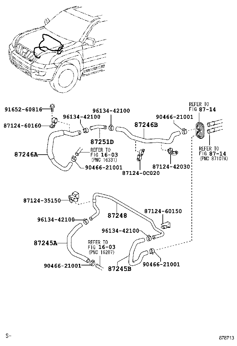 87245-6A840 HOSE, HEATER WATER, OUTLET A product image
