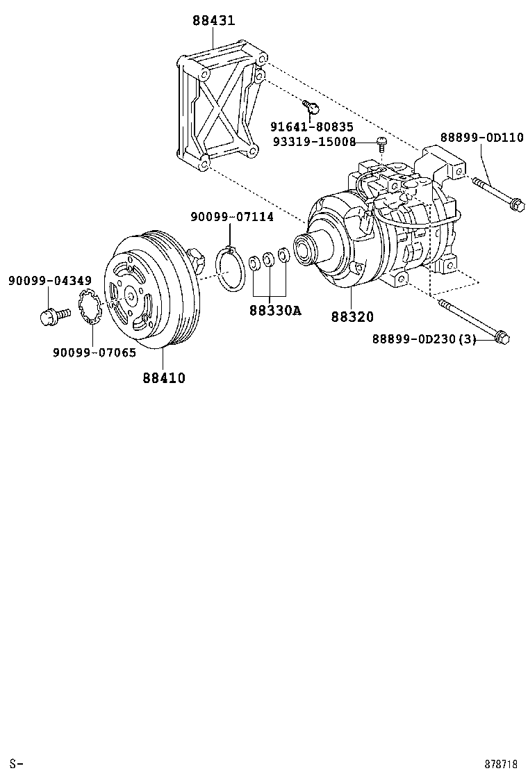 88688-0D190 BRACKET, COOLER product image