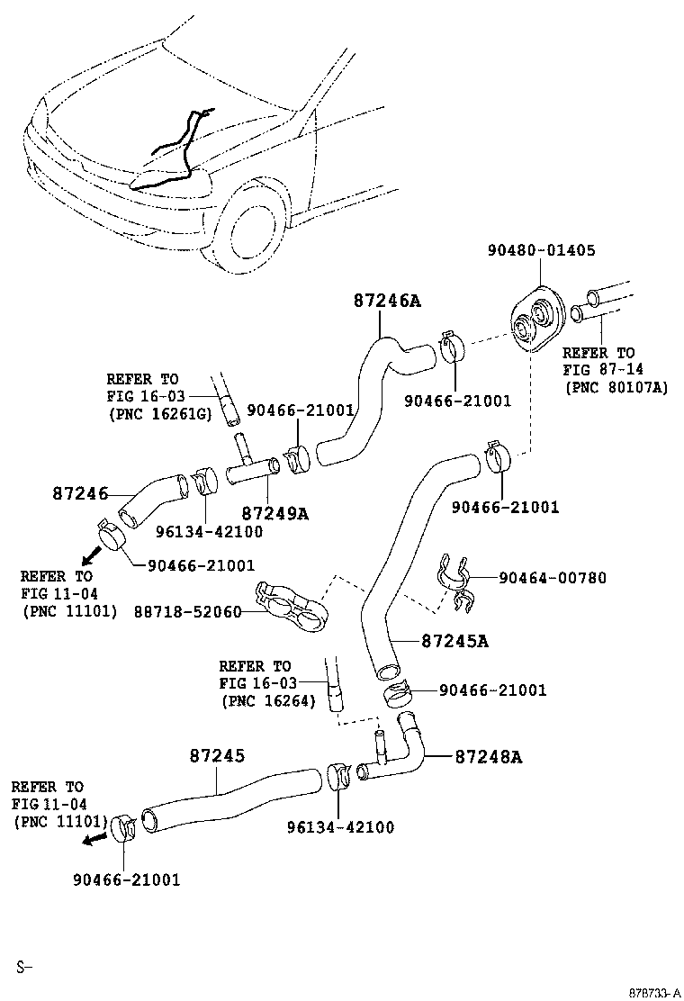 87245-0D010 HOSE, HEATER WATER, INLET product image