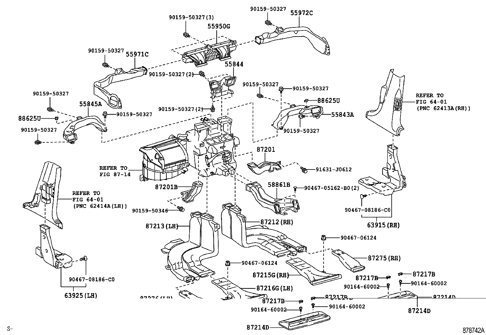 55845-50090 DUCT, HEATER TO REGISTER, NO.3 product image