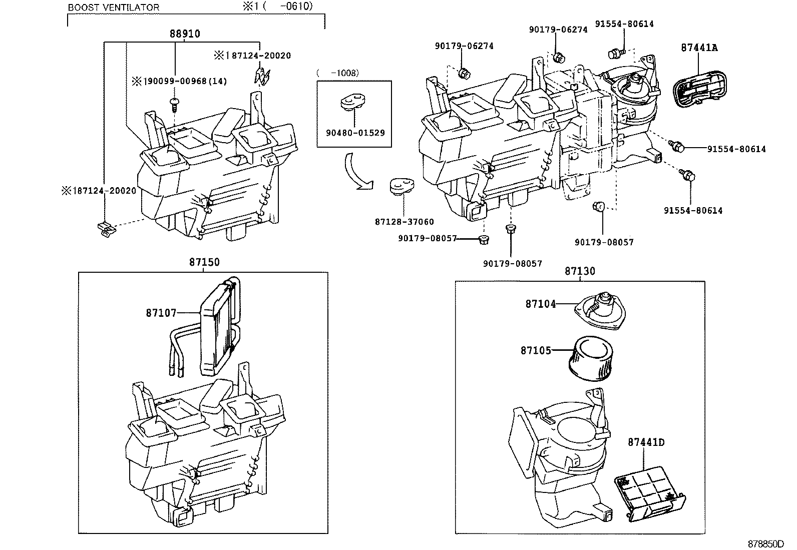 87103-F1011 MOTOR SUB-ASSY, HEATER BLOWER, W/FAN product image