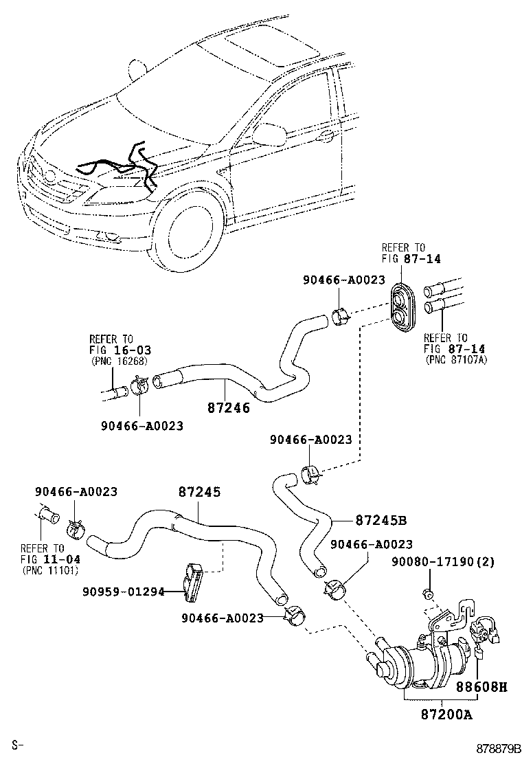 Toyota 87245-06640 HOSE, HEATER WATER, INLET