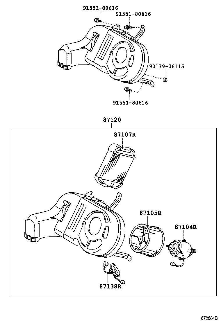 87110-37091 HEATER ASSY, REAR product image