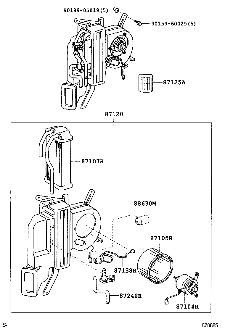 87110-37091 HEATER ASSY, REAR product image