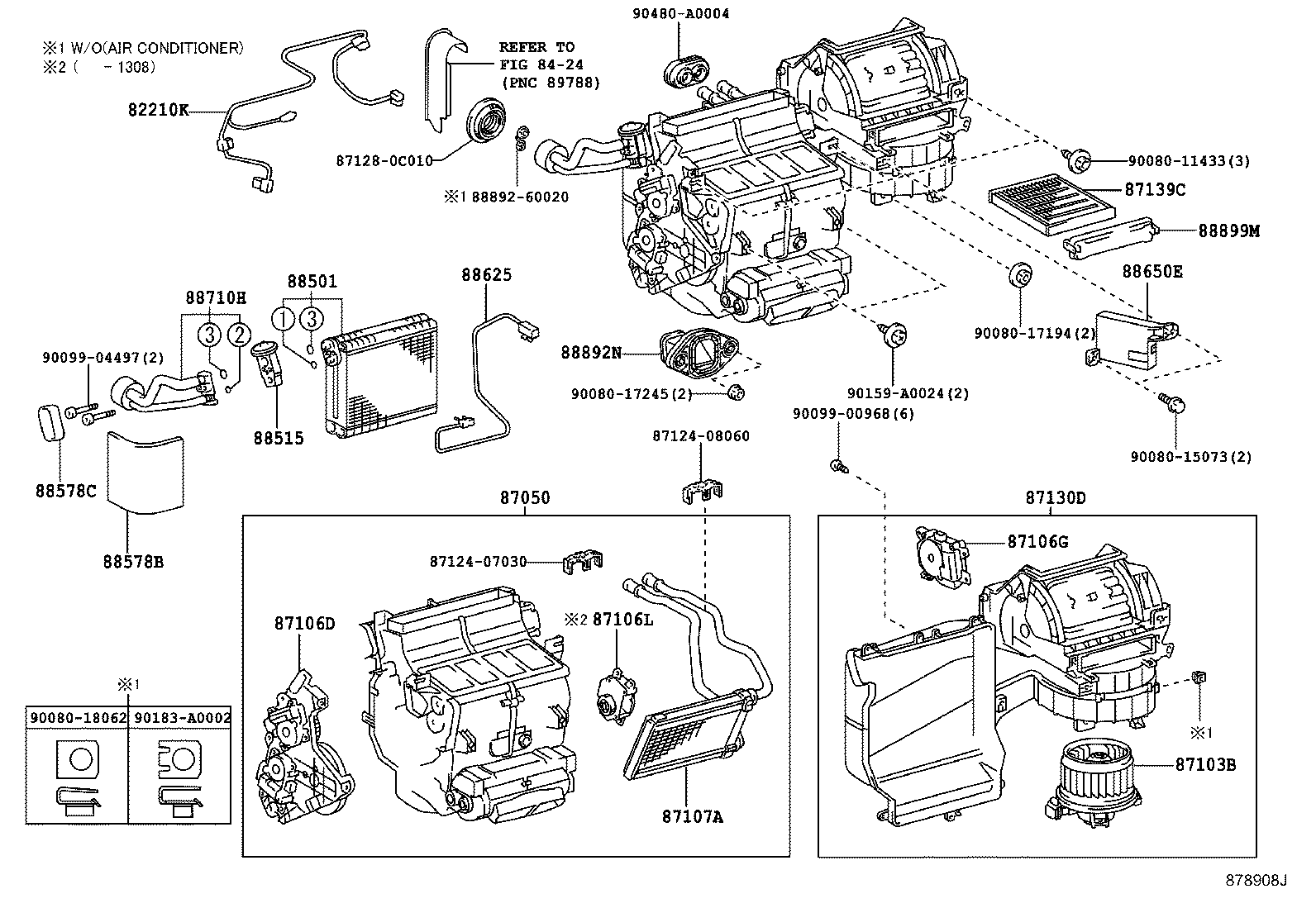 Toyota 88501-0C072 EVAPORATOR SUB-ASSY, COOLER, NO.1