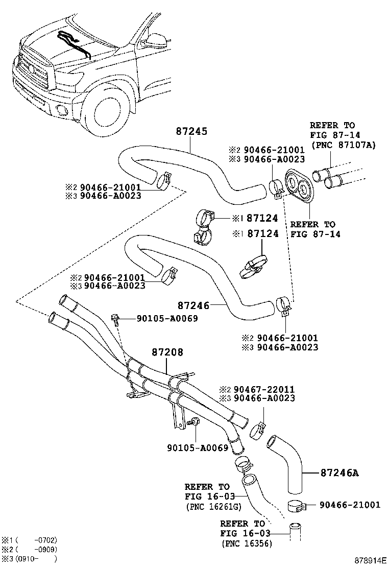 Toyota 87248-0C080 PIPE, HEATER WATER INLET, A
