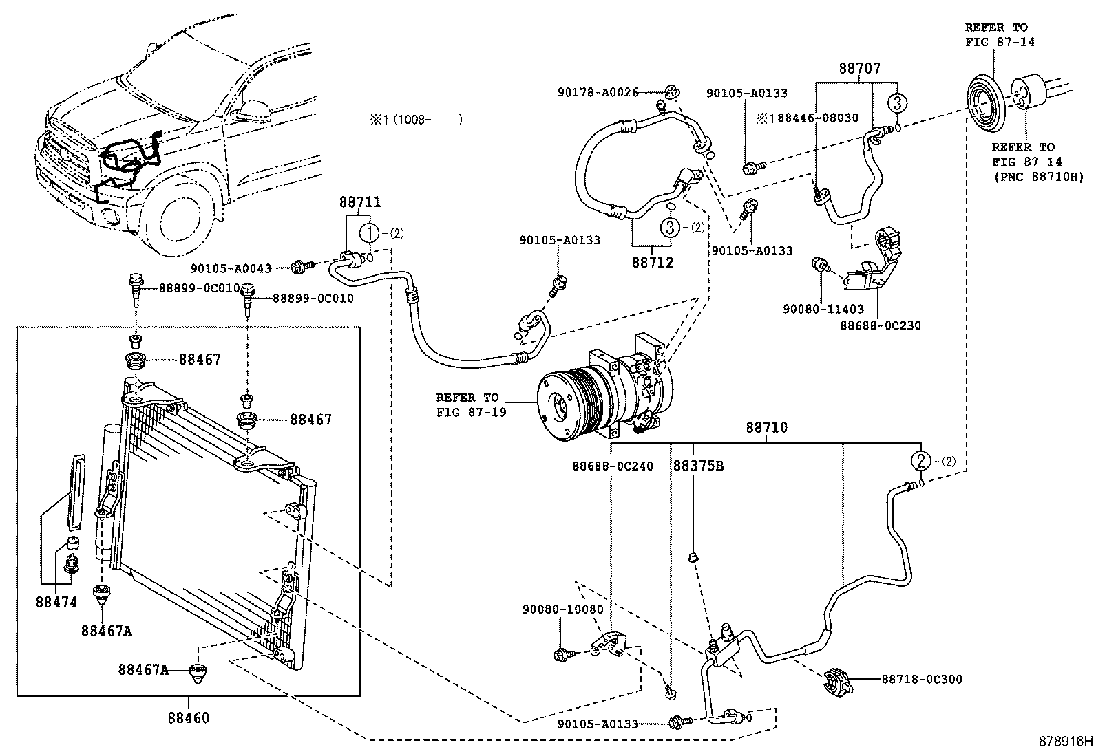 Toyota 88460-0C101 CONDENSER ASSY, COOLER