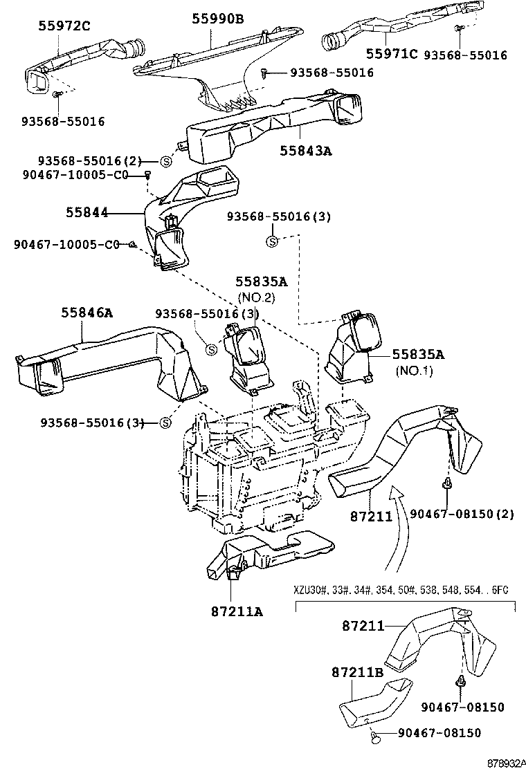 87214-37030 DUCT, AIR, NO.3 product image