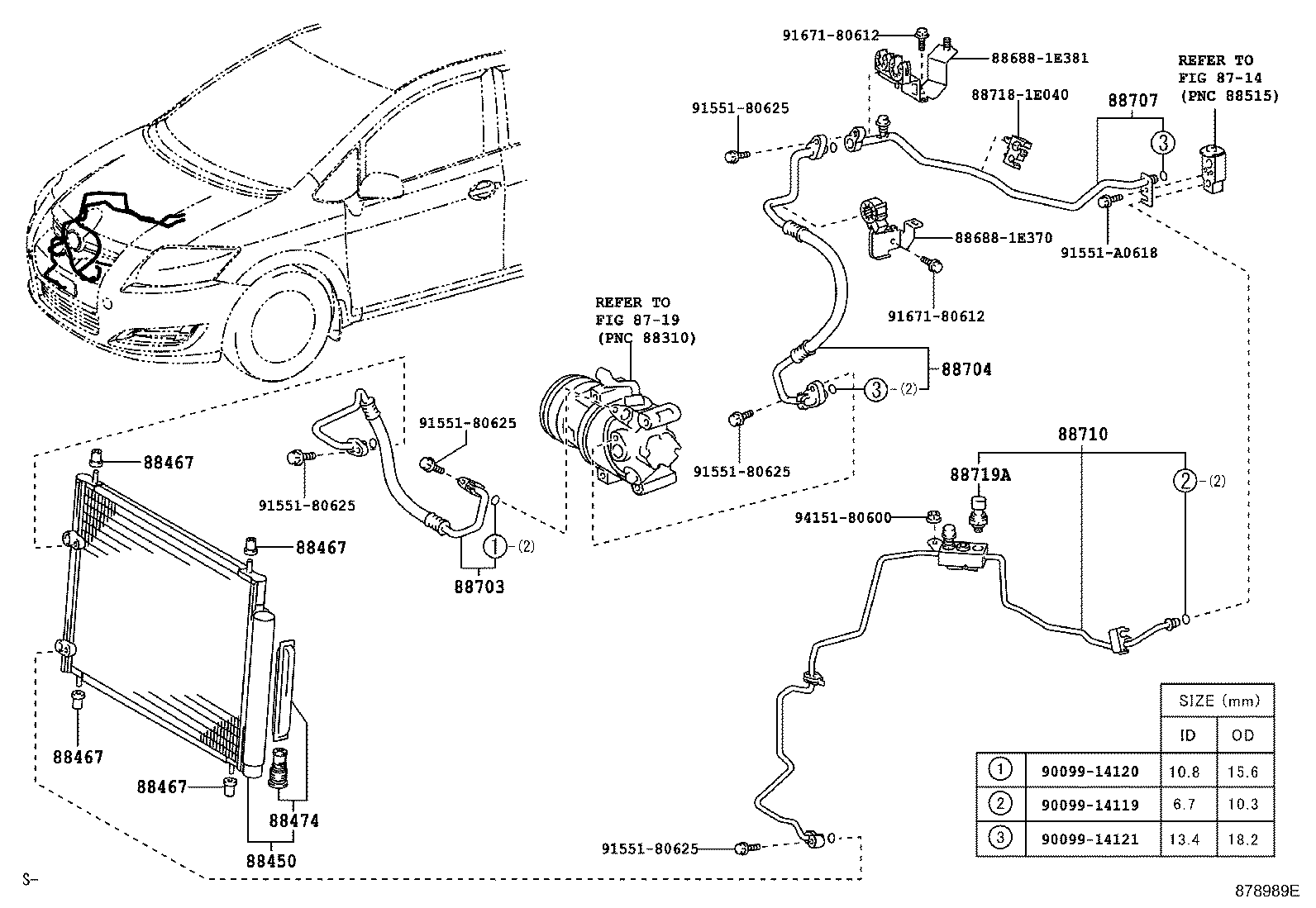 88703-12870 HOSE SUB-ASSY, DISCHARGE product image