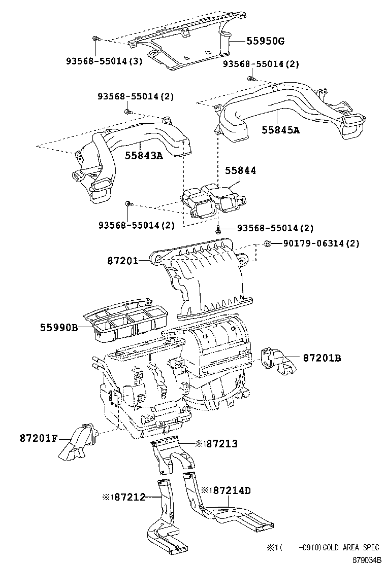 55844-12490 DUCT, HEATER TO REGISTER, NO.2 product image