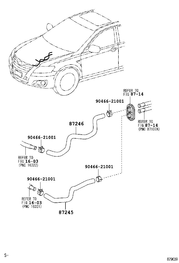 87245-06770 HOSE, HEATER WATER, INLET B product image