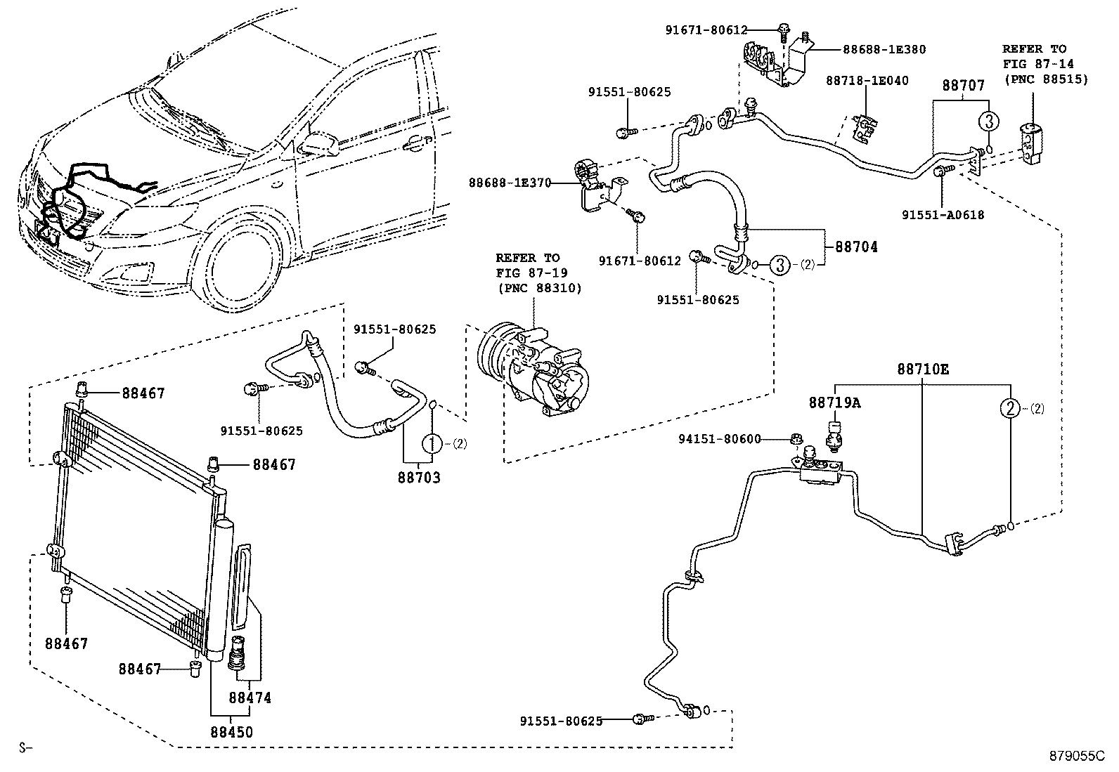 88450-12290 CONDENSER ASSY, W/RECEIVER product image