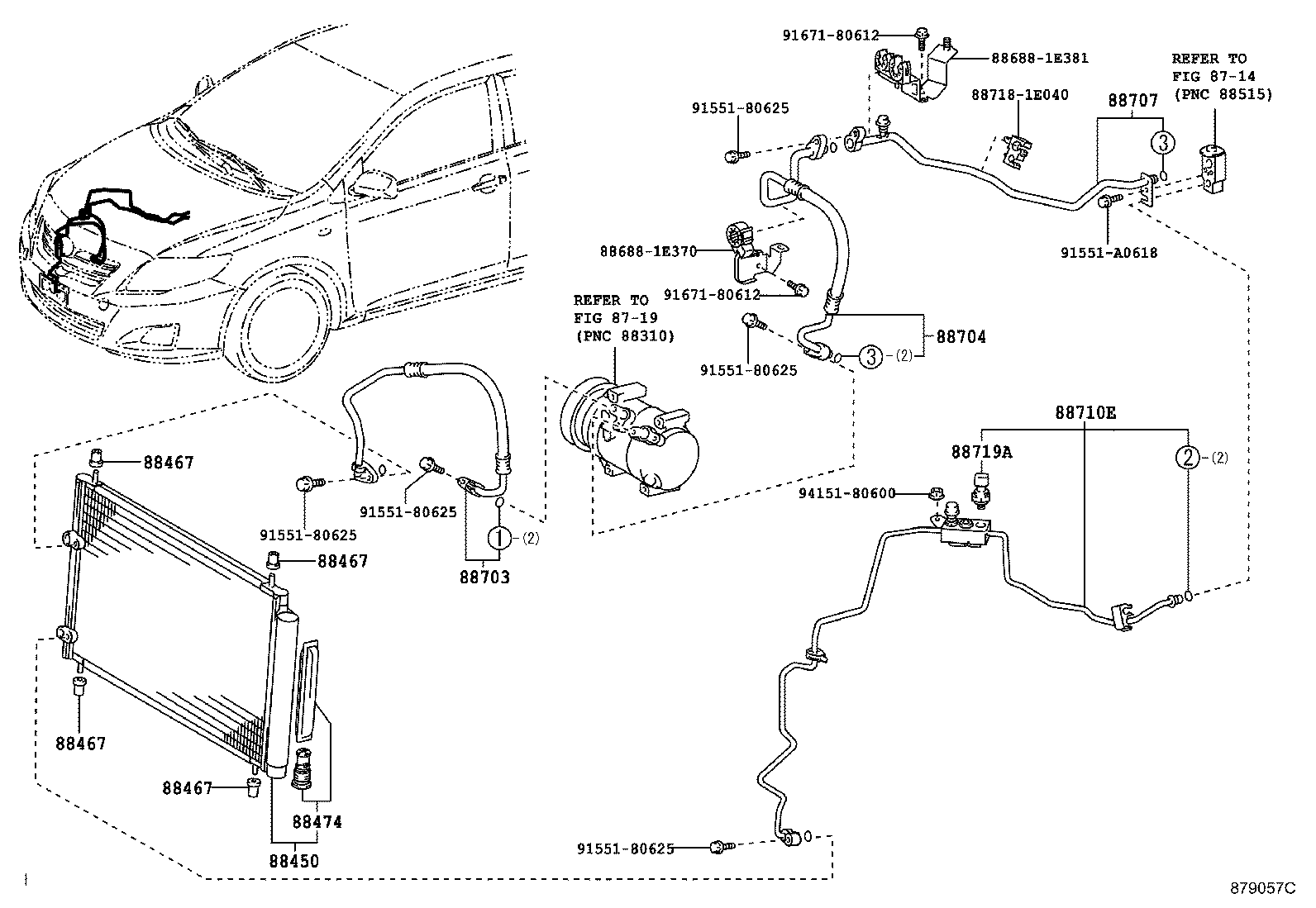 88450-12290 CONDENSER ASSY, W/RECEIVER product image