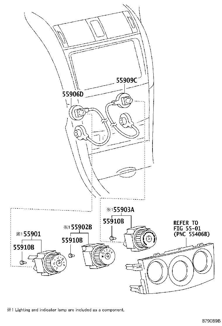 55902-12120 CONTROL SUB-ASSY, HEATER product image
