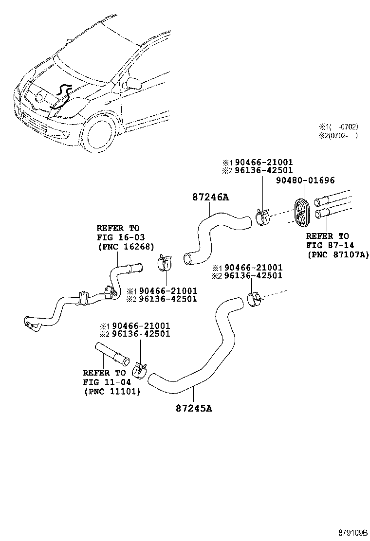 87245-52150 HOSE, HEATER WATER, OUTLET A product image
